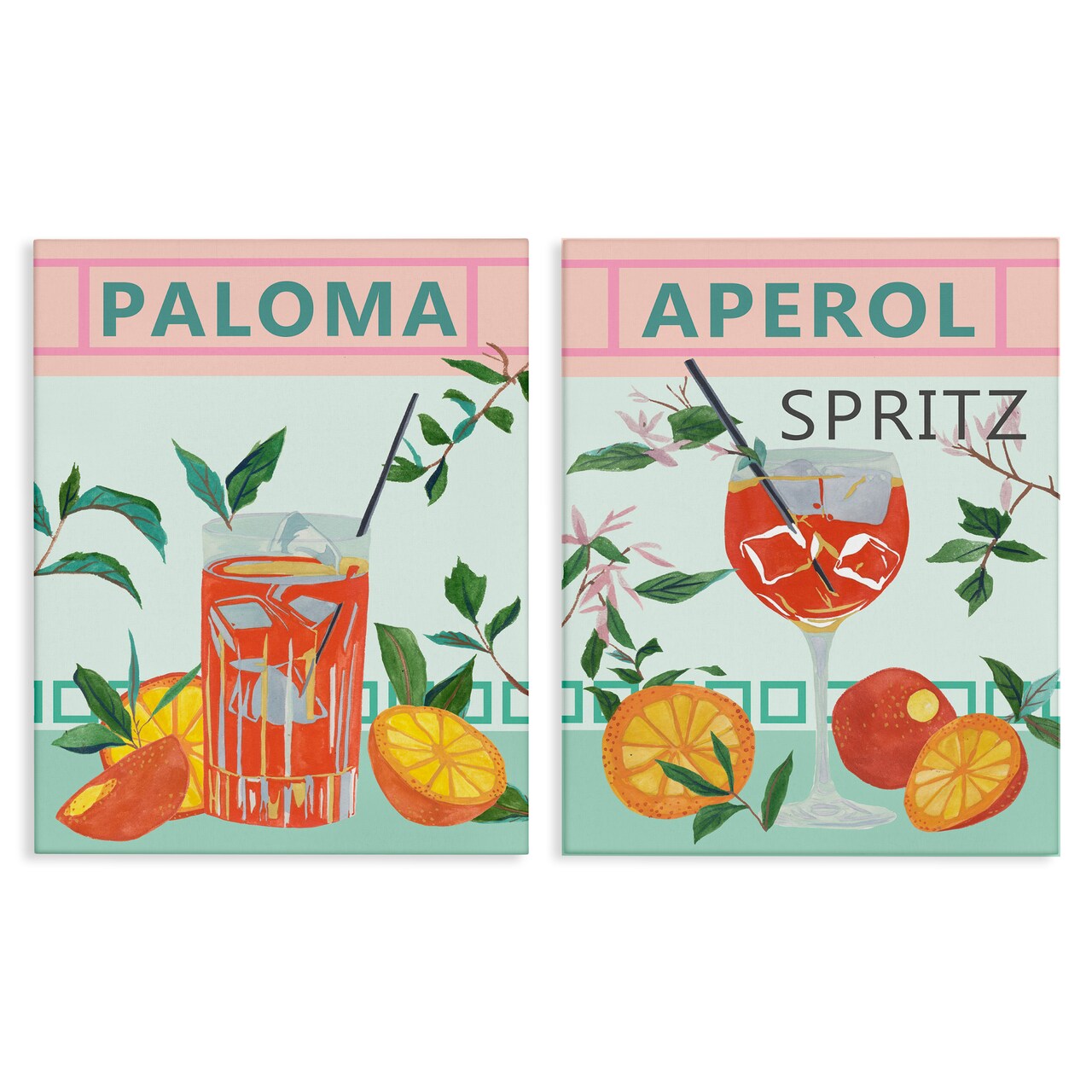 Stupell Industries Pastel Kitchen Cocktails 2pc Canvas Wall Art Set Design by Melissa Wang